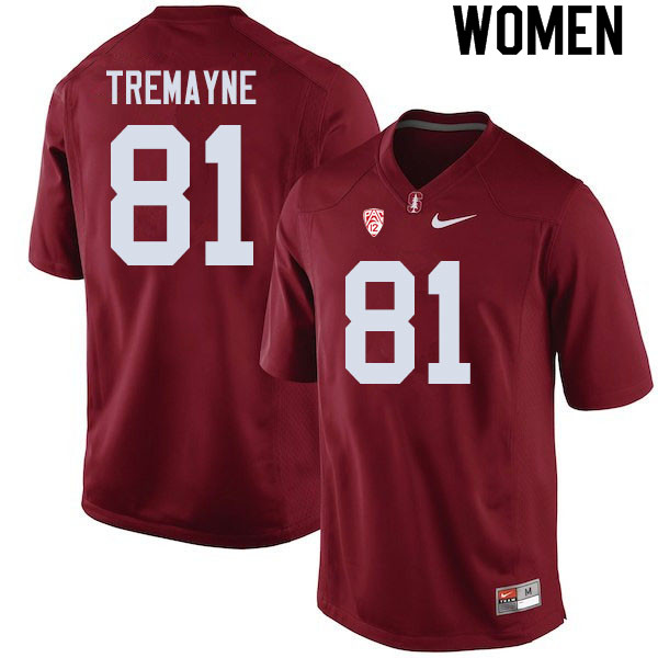 Women #81 Brycen Tremayne Stanford Cardinal College Football Jerseys Sale-Cardinal